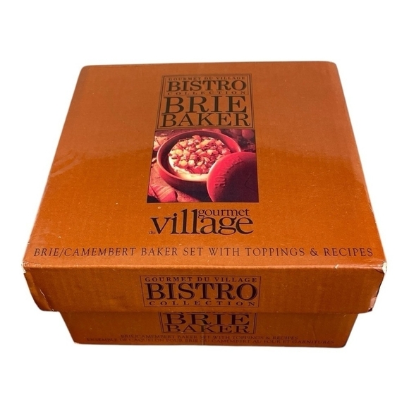 VNTG Cheese Baker Bistro Brown Ceramic BRIE CAMEMBERT Cheese Baker Cheese Keeper - Picture 2 of 7